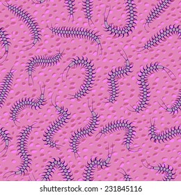 seamless crawling centipede background