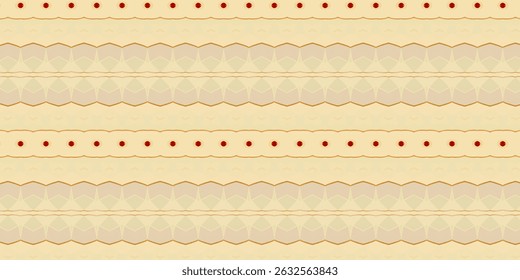 Seamless Cream Cake Pattern with Cherry Toppings - Cute Dessert Background