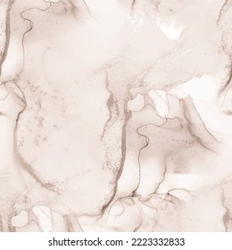 Seamless Cream Marble. Brown Color Background. White Gradient Marble. Brown Marble Background. Alcohol Ink Background. Tonal Floor Vector. White Wall Paint. Beige Elegant Painting. Coffee Alcohol Ink