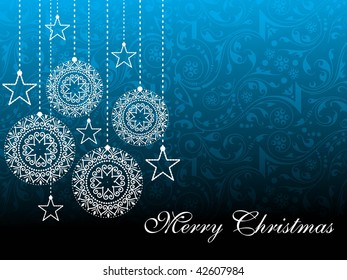 seamless creative artwork background with hanging xmas icons