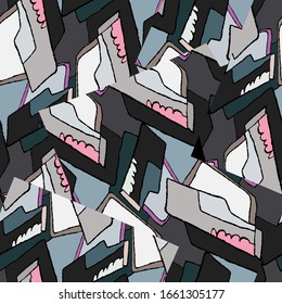 Seamless creative colorful pattern. Ethnis bachground.