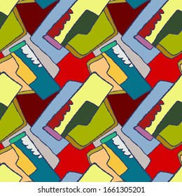 Seamless creative colorful pattern. Ethnis bachground.