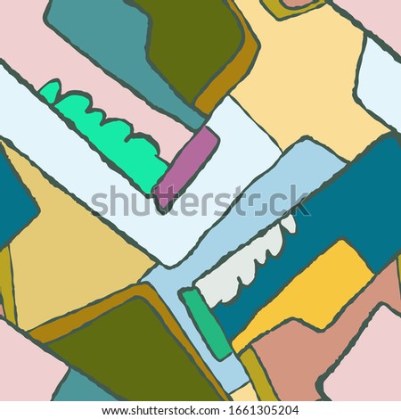 Seamless creative colorful pattern. Ethnis bachground.