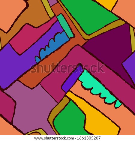 Seamless creative colorful pattern. Ethnis bachground.