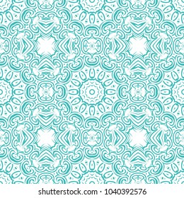 Seamless creative hand-drawn floral pattern. Vector illustration. For print, wallpaper, textile, interior design