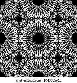 Seamless creative hand-drawn floral pattern. Vector illustration. For print, wallpaper, textile, interior design