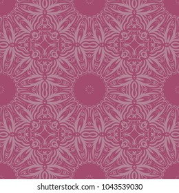 Seamless creative hand-drawn floral pattern. Vector illustration. For print, wallpaper, textile, interior design