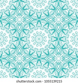 Seamless creative hand-drawn floral pattern. Vector illustration. For print, wallpaper, textile, interior design