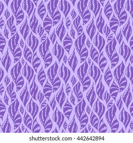 Seamless creative hand-drawn pattern of abstract elements in pale violet and light lilac colors. Vector illustration.
