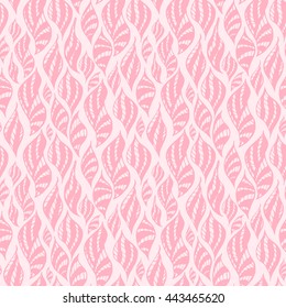 Seamless creative hand-drawn pattern of abstract elements in pastel pink and light rose colors. Vector illustration.