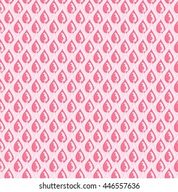 Seamless creative hand-drawn pattern of abstract elements in pale pink and light magenta colors. Vector illustration.