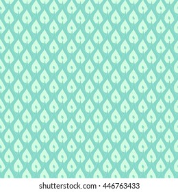 Seamless creative hand-drawn pattern of abstract elements in pale turquoise and mint colors. Vector illustration.