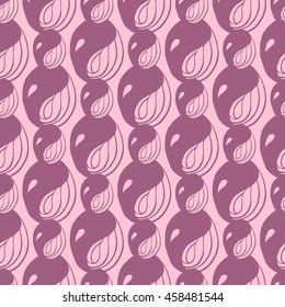 Seamless creative hand-drawn pattern of abstract elements in light mauve and pale pink colors. Vector illustration.