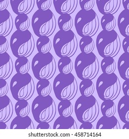Seamless creative hand-drawn pattern of abstract elements in pale violet and light lilac colors. Vector illustration.