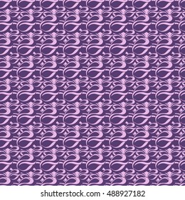 Seamless creative hand-drawn pattern of abstract smooth elements. Vector illustration.