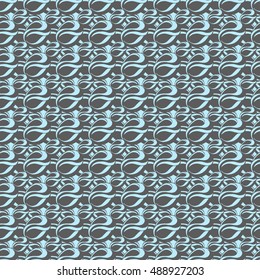 Seamless creative hand-drawn pattern of abstract smooth elements. Vector illustration.