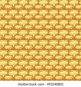 Seamless creative hand-drawn pattern of abstract smooth elements. Vector illustration. 