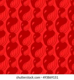 Seamless creative hand-drawn pattern of abstract smooth elements. Vector illustration. 