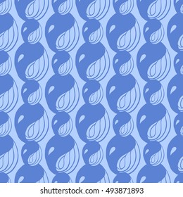 Seamless creative hand-drawn pattern of abstract smooth elements. Vector illustration. 