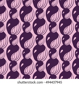 Seamless creative hand-drawn pattern of abstract smooth elements. Vector illustration. 