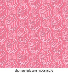 Seamless creative hand-drawn pattern of abstract smooth elements. Vector illustration.