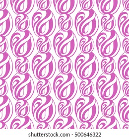 Seamless creative hand-drawn pattern of abstract smooth elements. Vector illustration.