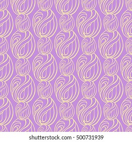 Seamless creative hand-drawn pattern of abstract smooth elements. Vector illustration.
