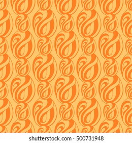Seamless creative hand-drawn pattern of abstract smooth elements. Vector illustration.