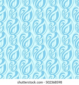 Seamless creative hand-drawn pattern of abstract smooth elements. Vector illustration. 