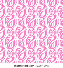 Seamless creative hand-drawn pattern of abstract smooth elements. Vector illustration. 