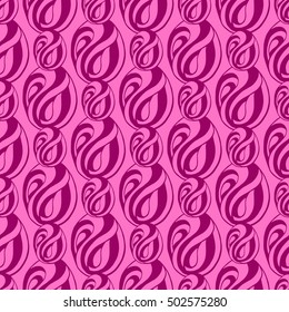 Seamless creative hand-drawn pattern of abstract smooth elements. Vector illustration. 
