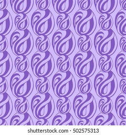 Seamless creative hand-drawn pattern of abstract smooth elements. Vector illustration. 