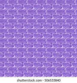 Seamless creative hand-drawn pattern of abstract smooth elements. Vector illustration. 