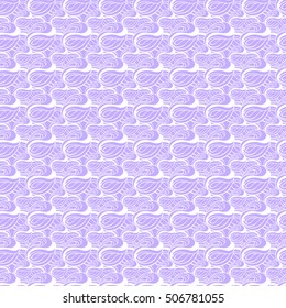Seamless creative hand-drawn pattern of abstract smooth elements. Vector illustration. 