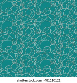 Seamless creative hand-drawn pattern of circles elements. Vector illustration.