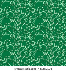 Seamless creative hand-drawn pattern of circles elements. Vector illustration.