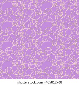 Seamless creative hand-drawn pattern of circles elements. Vector illustration.