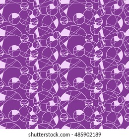 Seamless creative hand-drawn pattern of circles elements. Vector illustration.