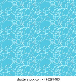 Seamless creative hand-drawn pattern of circles elements. Vector illustration.