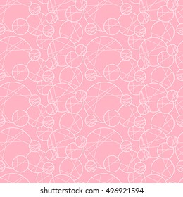 Seamless creative hand-drawn pattern of circles elements. Vector illustration.