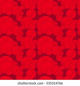 Seamless creative hand-drawn pattern of circles elements. Vector illustration.