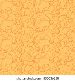 Seamless creative hand-drawn pattern of circles elements. Vector illustration.