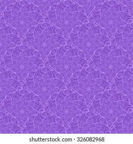 Seamless creative hand-drawn pattern composed of stylized flowers in lilac and violet colors. Vector illustration.