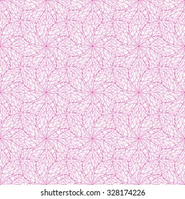 Seamless creative hand-drawn pattern composed of stylized flowers in white and pale purple colors. Vector illustration.