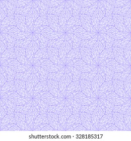 Seamless creative hand-drawn pattern composed of stylized flowers in pale lavender and light lilac colors. Vector illustration.
