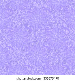 Seamless creative hand-drawn pattern of stylized flowers in pale lavender and light lilac colors. Vector illustration.