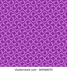 Seamless creative hand-drawn pattern of stylized flowers in bright violet and magenta colors. Vector illustration.
