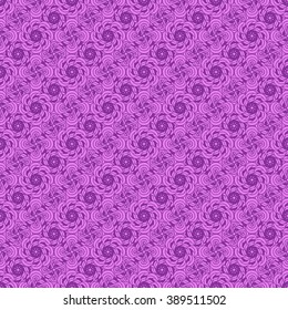 Seamless creative hand-drawn pattern of stylized flowers in bright violet and magenta colors. Vector illustration.