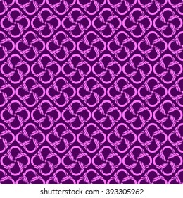 Seamless creative hand-drawn pattern of stylized flowers in dark violet and bright magenta colors. Vector illustration.