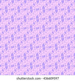 Seamless creative hand-drawn pattern of stylized flowers in light mauve and pale pink colors. Vector illustration.